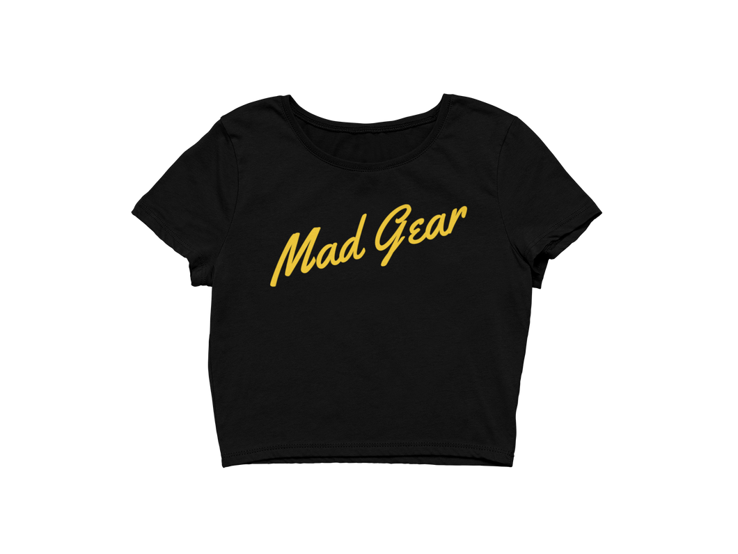 LIFESTYLE CROP TEE BLACK/YELLOW