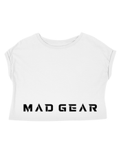 Load image into Gallery viewer, ALPHA CROP TEE WHITE/BLACK - [madgearbrand]
