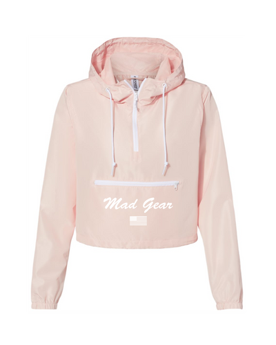 CROP WINDBREAKER LIGHT PINK - [madgearbrand]