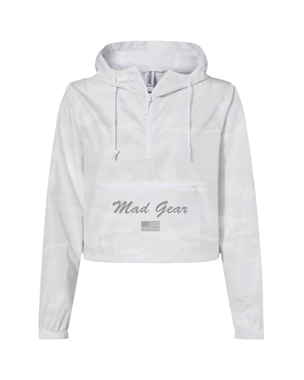 CROP WINDBREAKER WHITE CAMO - [madgearbrand]