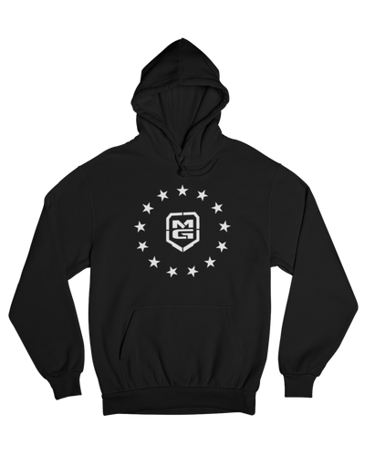 PATRIOT HOODIE BLACK/WHITE - [madgearbrand]