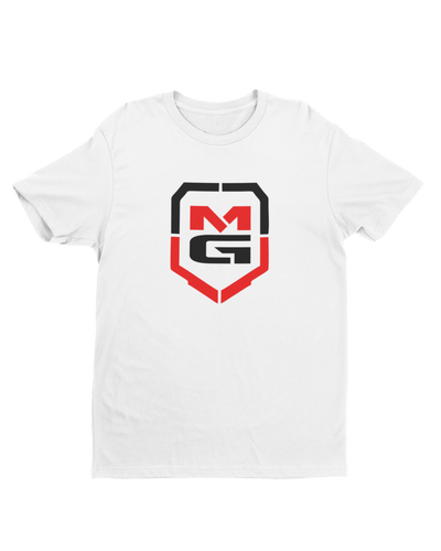 SHIELD T-SHIRT WHITE/SIGNATURE RED - [madgearbrand]