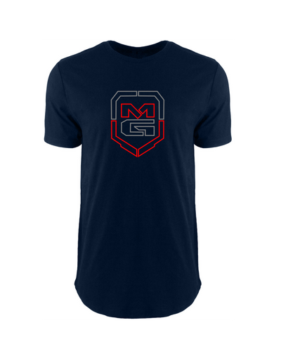 GHOST SHIELD LONG BODY T-SHIRT NAVY - [madgearbrand]