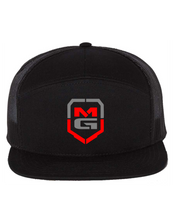 Load image into Gallery viewer, SHIELD 7 PANEL TRUCKER BLACK - [madgearbrand]
