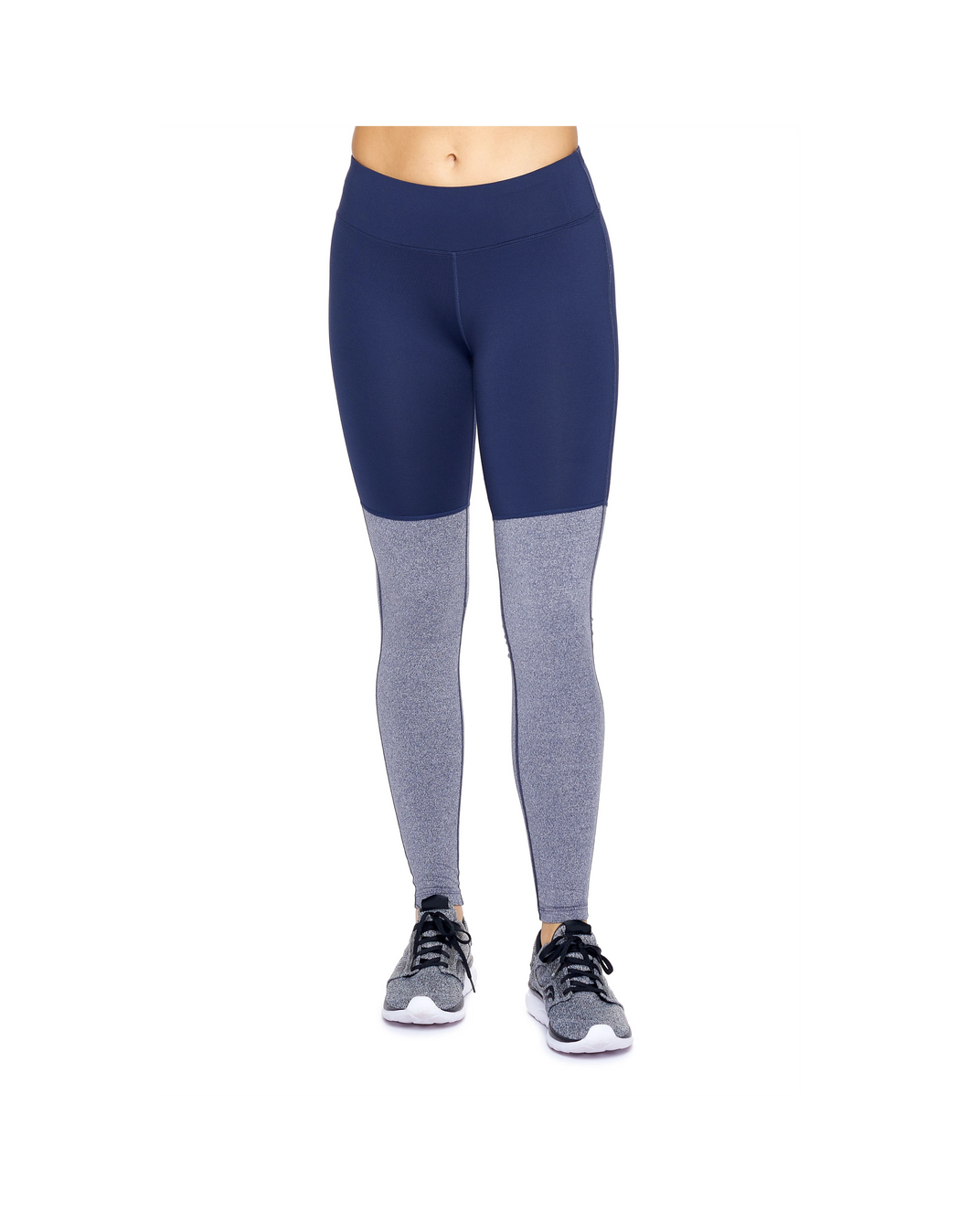 HEATHER BLOCKED LEGGINGS NAVY - [madgearbrand]