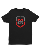 Load image into Gallery viewer, SHIELD T-SHIRT BLACK/SIGNATURE RED - [madgearbrand]
