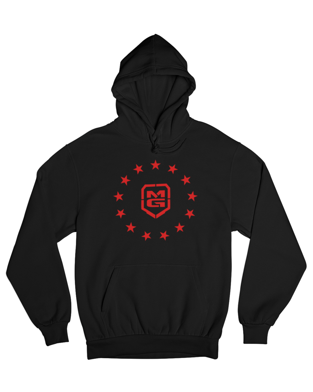 PATRIOT HOODIE BLACK/RED - [madgearbrand]