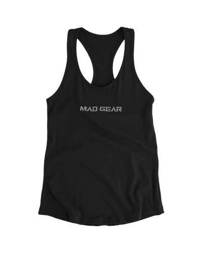 WOMENS RACERBACK TANK BLACK - [madgearbrand]