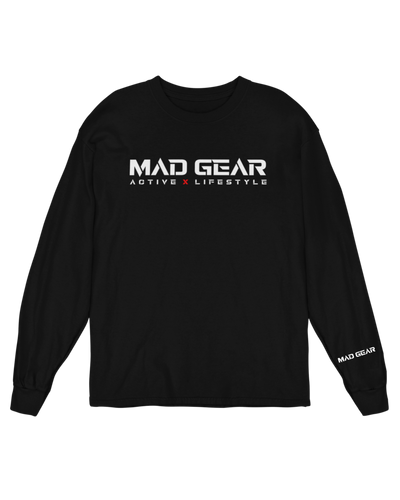 LIFESTYLE LONG SLEEVE BLACK/WHITE - [madgearbrand]