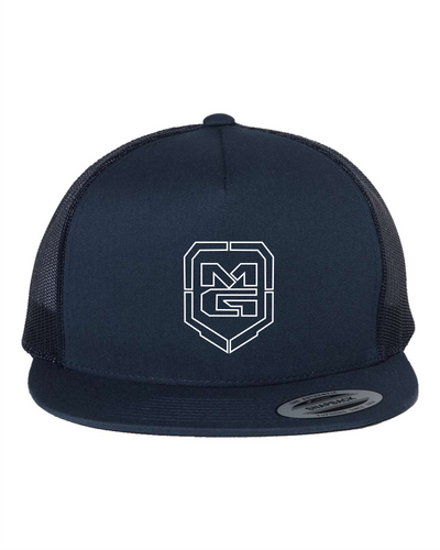 GHOST SHIELD TRUCKER SNAPBACK NAVY - [madgearbrand]