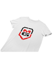 Load image into Gallery viewer, SHIELD T-SHIRT WHITE/SIGNATURE RED - [madgearbrand]
