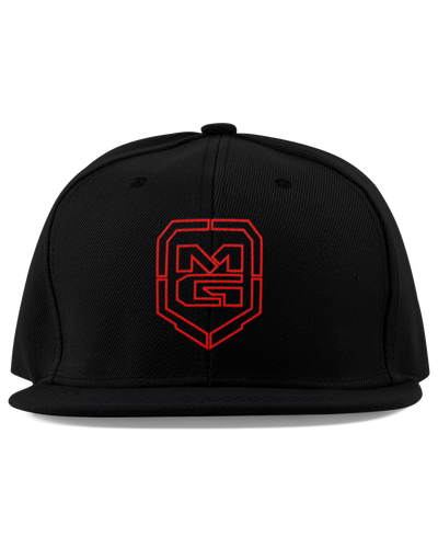 GHOST SHIELD SNAPBACK BLACK/RED - [madgearbrand]