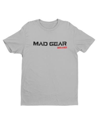 MAD GEAR T-SHIRT GREY/SIGNATURE RED - [madgearbrand]