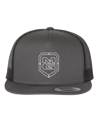 GHOST SHIELD TRUCKER SNAPBACK CHARCOAL - [madgearbrand]