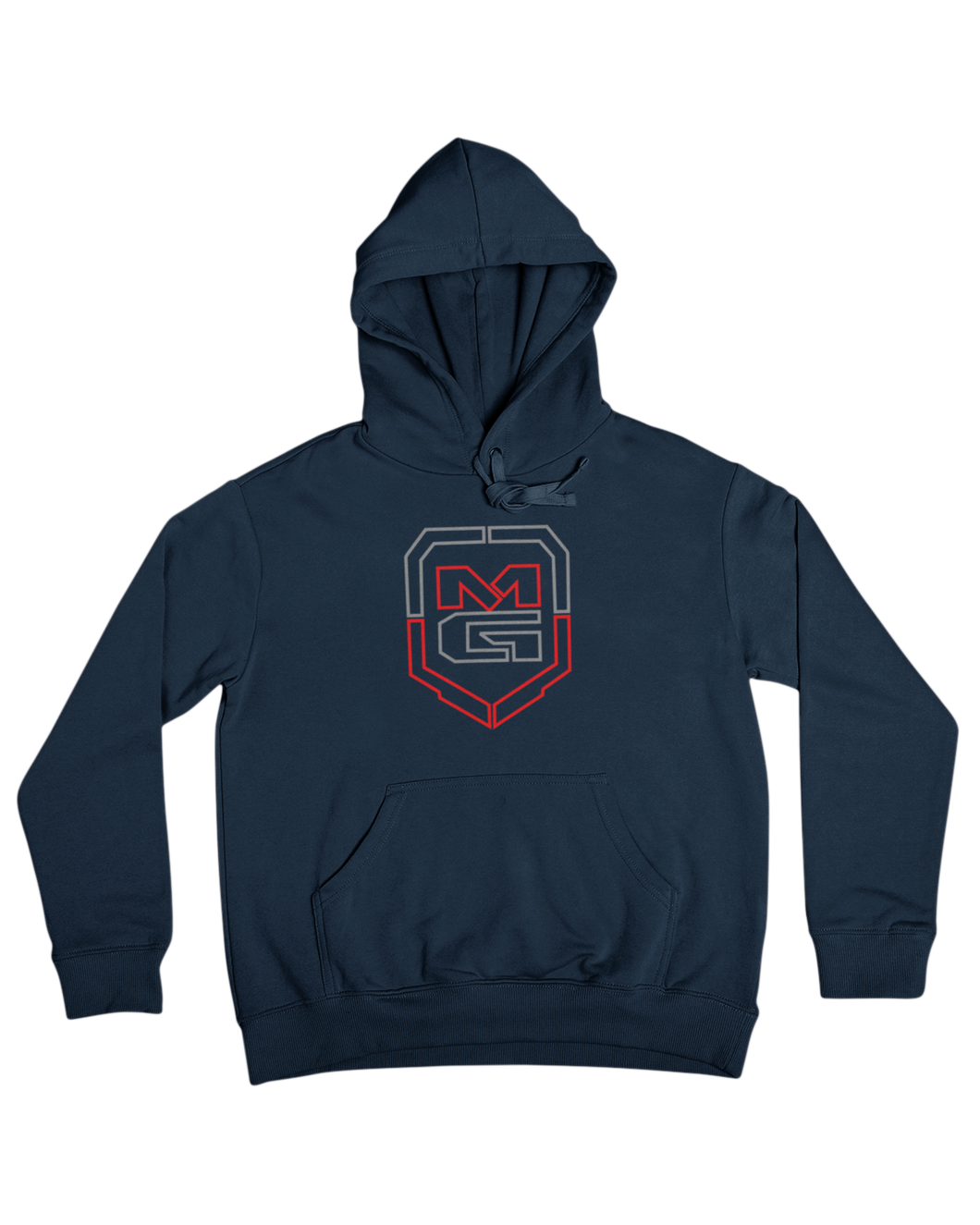 GHOST SHIELD HOODIE NAVY/RED - [madgearbrand]