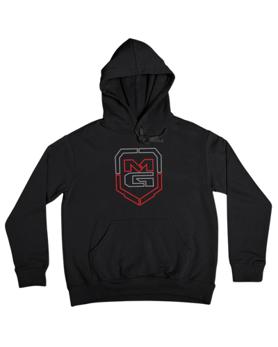 GHOST SHIELD HOODIE BLACK/RED - [madgearbrand]