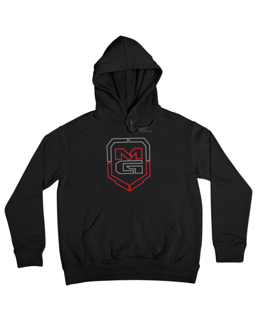 GHOST SHIELD HOODIE BLACK/RED - [madgearbrand]