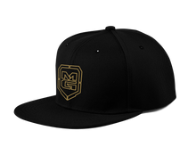 Load image into Gallery viewer, GHOST SHIELD SNAPBACK BLACK/GOLD - [madgearbrand]
